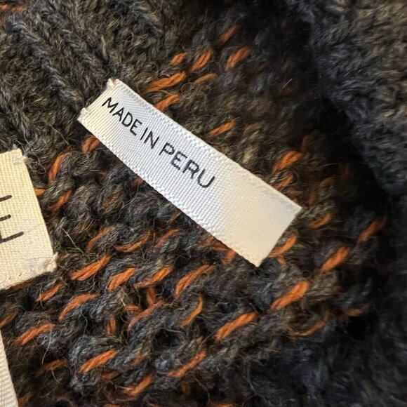 EMILIME Alpaca Wool Blend Sweater Size Medium Made In Peru Grandpa Gorpcore - Picture 7 of 10